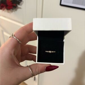 Pandora Silver and Pearl Ring